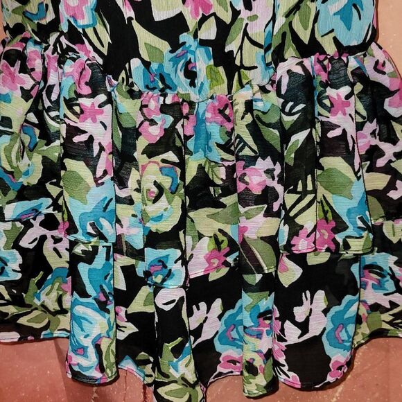 * AQUA FLORAL MINI DRESS PRETTY COLORS final discount - Picture 11 of 13